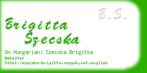 brigitta szecska business card